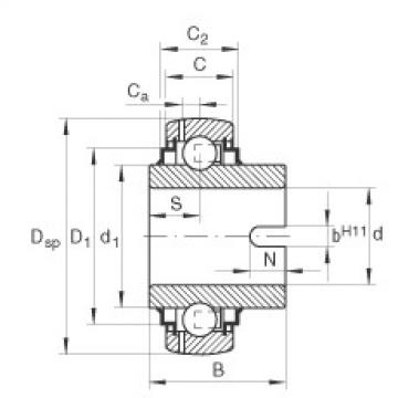 Rodamiento GLE25-KRR-B INA