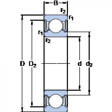 Rodamiento W 628/8-2RZ SKF