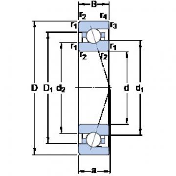 Rodamiento 7000 CE/HCP4A SKF