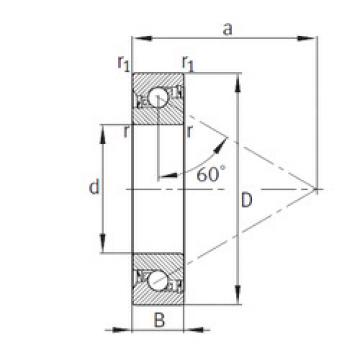 Rodamiento BSB040072-2RS-T FAG