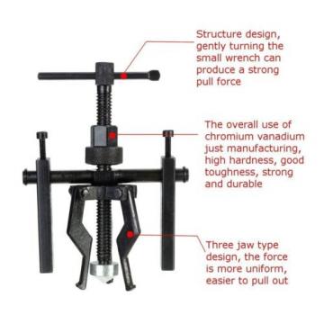 3Jaw Heavy Duty Car Inner Bearing Puller Gear Extractor Installation Removal Kit