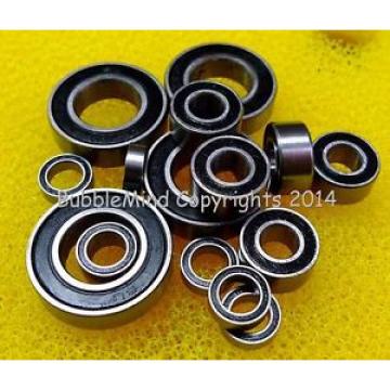 (BLACK) OFNA 1/10 LD3 4WD TOURING CAR Rubber Sealed Ball Bearing Bearings Set