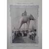 1907 PRINT GROTESQUE ELEPHANT CAR BEARING BUDDHIST ARCHBISHOP&#039;S BODY AT MANDALAY #4 small image