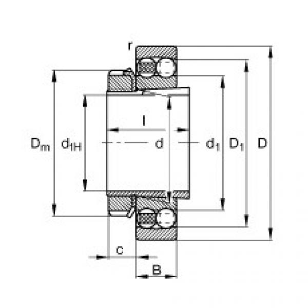 Rodamiento 1313-K-TVH-C3 + H313 FAG #1 image