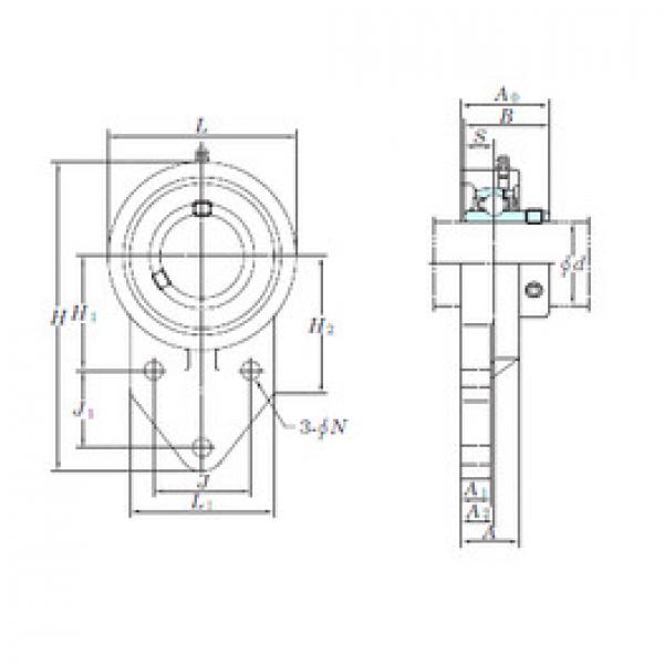 Rodamiento UCFB206-18 KOYO #1 image