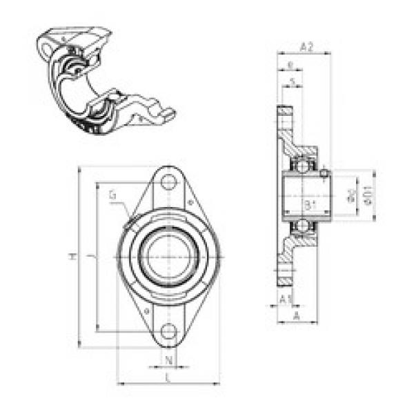 Rodamiento UCFLE208 SNR #1 image