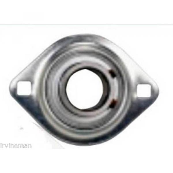 FHPFLZ202-15mm Bearing Flange Pressed Steel 2 Bolt 15mm Ball Bearings Rolling #3 image