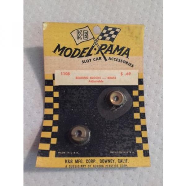 NOS Slot Car K&amp;B Model Rama Pit Stop 1105 Bearing Blocks - Brass Ajustable #4 image